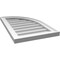 Ekena Millwork Quarter Round Top Right Surface Mount PVC Gable Vent w/ 2"W x 2"P Brickmould Sill Frame, 16"W x 26"H GVPQR16X2603SN - alternate 5